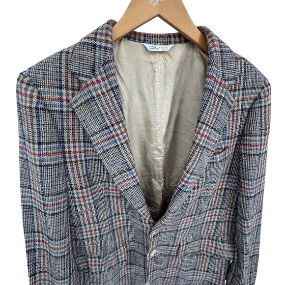 Ralph Lauren Mens Vintage Plaid Tweed Blazer Jacket 2 Button USA 40 Old Money - Picture 1 of 8